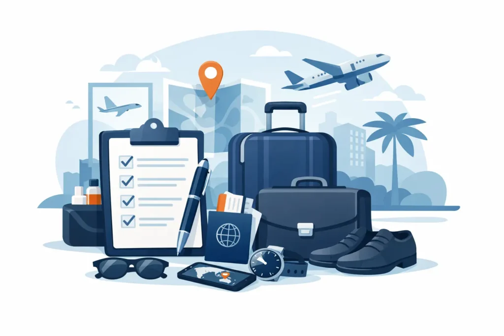 Checklist de viaje empresarial para ir preparado