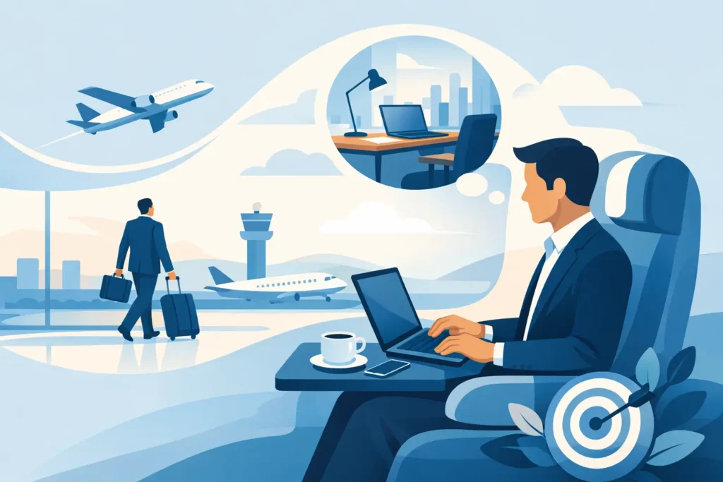Viaje ejecutivo para trabajar con más foco