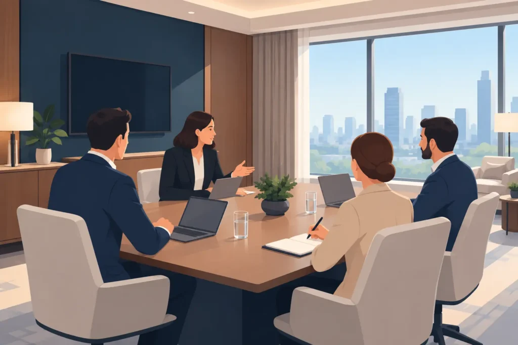 Hotel que permite reuniones privadas eficaces