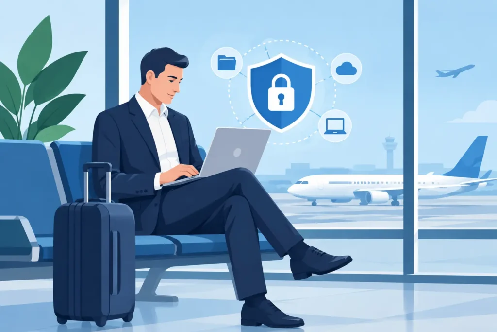 Cómo proteger información laboral en viajes de negocio